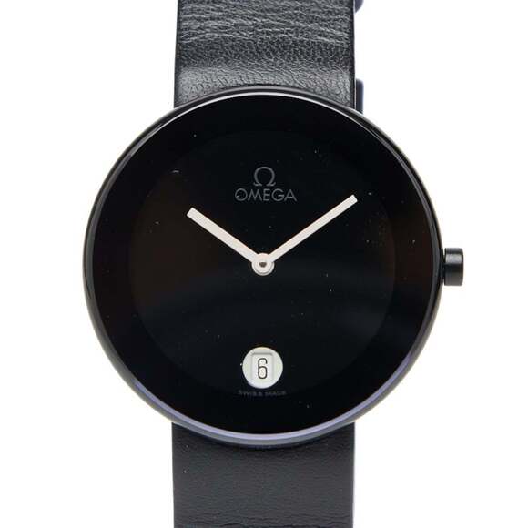 OMEGA Art Collection Quartz Watch Black Dial Stainless Steel Ceramic Boys'